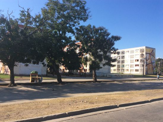 Plattenbauten, die von den Russen 1968 gebaut wurden