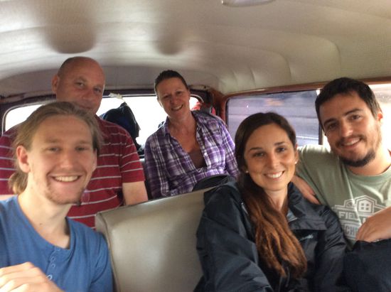 Die beiden aus Uruguay und der Australier vorne--Ken aus Kanada und ich hinten