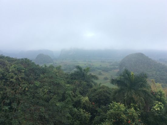 Aussicht von der Terrasse des Hotels