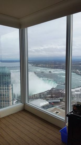 Der Blick vom Zimmerfenster ist jetzt grandios