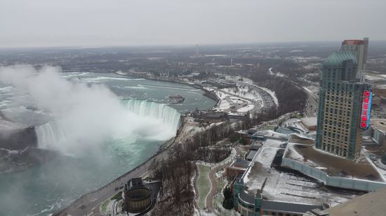 Blick vom Tower auf die " Horseshoe Falls"