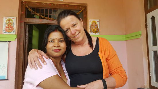 Da bin ich mit der "großen" Sabina. Sie ist 26, also so alt wie meine Tochter Xenia