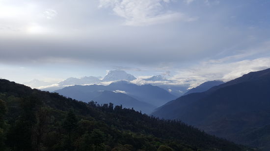 Dann reißt die Wolkendecke auf und die 8000er liegen vor uns...
