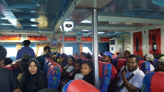 Wir sind die einzigen Touris.