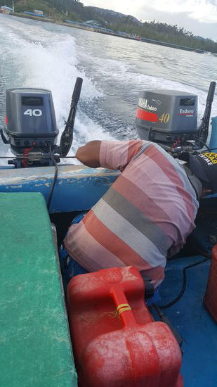 Hier die Benzintanks des Bootes