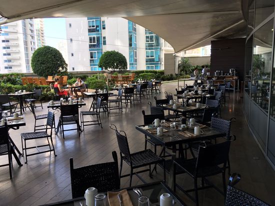 Viele Plätze, aber das Hotel ist bestimmt nicht ausgebucht...