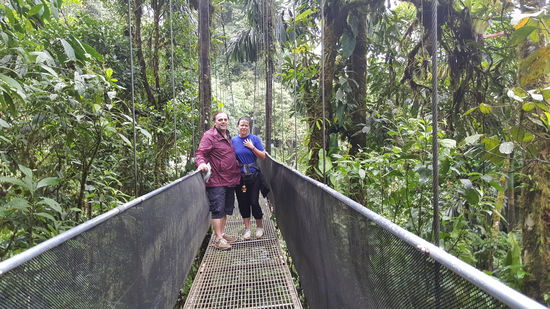 Die erste Hängebrücke