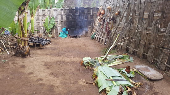 Hinten wird das Kocho gebacken.