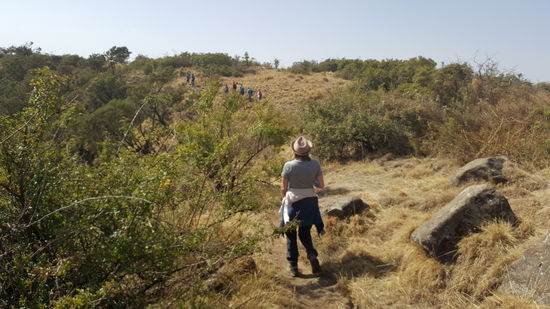 Ines und ich sind oft die Schlußlichter 
Nur ein Scout bleibt immer hinter uns.