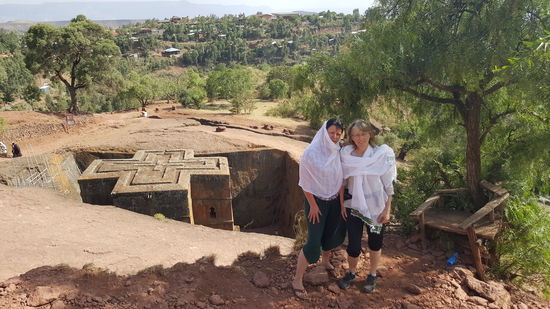 Natürlich haben wir auch an unsere Tücher gedacht...