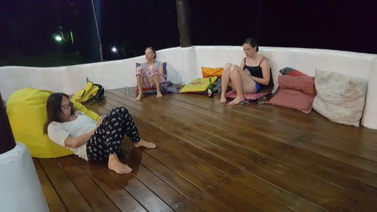 Hier kann man  chillen und aufs Meer schauen...