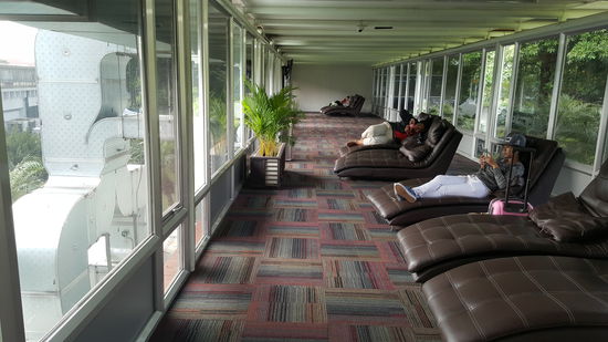 Hier kann man entspannt die Zeit überbrücken...