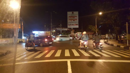 Unser Rikschafahrer hat brav gewartet und bringt uns zum Hotel zurück.
Es regnet schon wieder!!