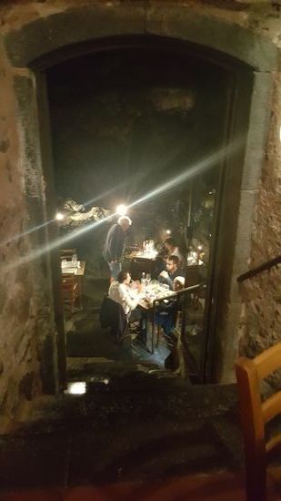 Blick nach unten--wir sitzen links...