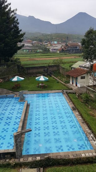 Zum Hotel gehört auch ein Pool, den ich aber nicht nutze.
Nur wieder die muslimischen Gäste in ihrer vollen Montur...