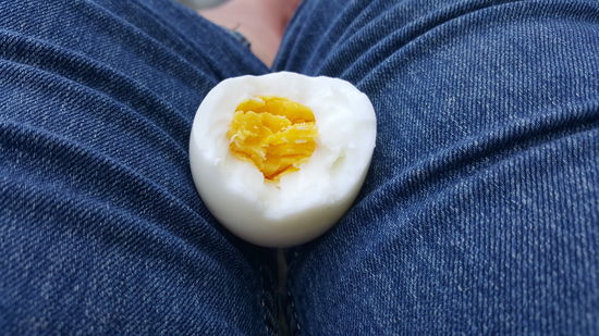Das frisch gekochte Ei...