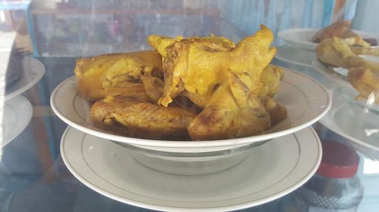 Wir wählen chicken aus, das wird dann in die Fritteuse geworfen