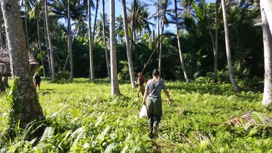 Wir stapfen los. Die sind ganz schön schnell und ich muss mich ranhalten um mitzukommen...