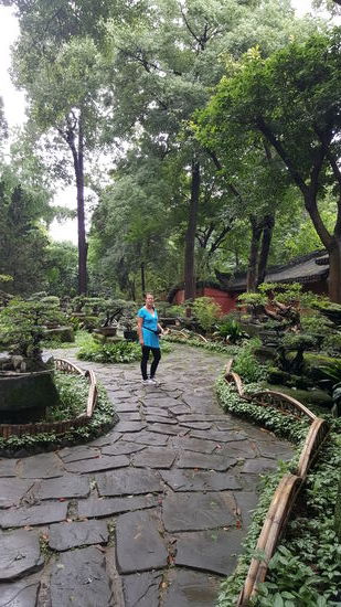 Die Tempelanlage ist ziemlich groß und hat einen Bonsaigarten.
Ansonsten umgeben von moosigen Zypressen
Eintritt beträgt 60 Yuan und für Studenten die Hälfte