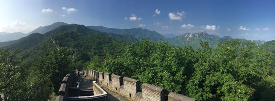 Thalia geht noch zur anderen Seite der Mauer. Aber ich bin alle und warte