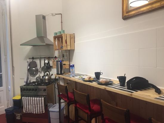 Die Küche mit dem Gasherd