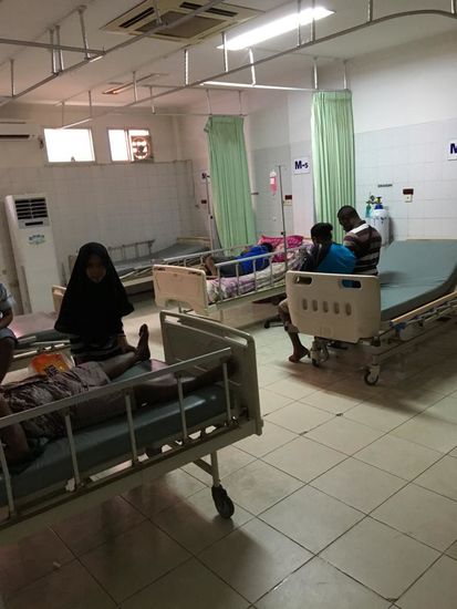 Hier links war mein Bett