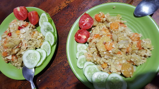 Es schmeckt!!! Ein feines vegetarisches Essen!