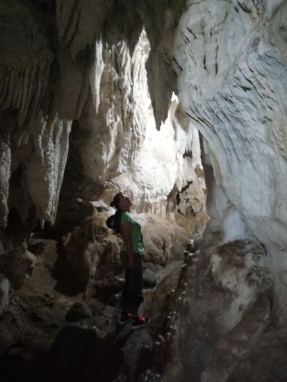 Wir bestaunen die mächtigen Stalagniten
