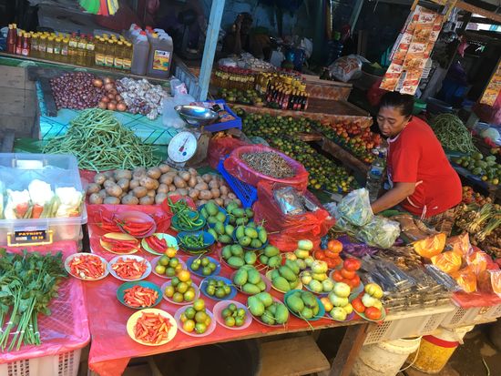 Da es Fisch nur an 3 Tagen in der Woche gibt, beschränkt sich das Angebot auf Gemüse