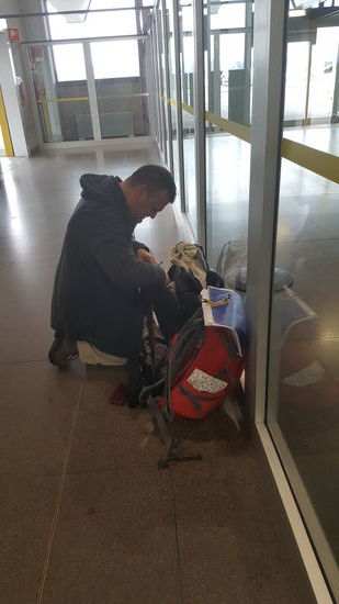 In Mailand haben wir sieben Stunden Aufenthalt bis zu unserem nächsten Flug nach Alexandria