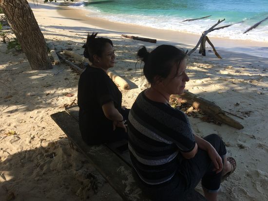 Das hier ist der „Korem beach“ Da es in der Woche ist, ist es leer—hier sind wenigstens keine Sandflöhe