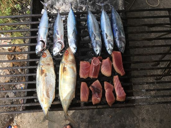 Grillen ist die leckerste Variante den fangfrischen Fisch zu garen!
Ohne viel Schnickschnack und Würze, immer ein Genuss und das bei diesem Ambiente.