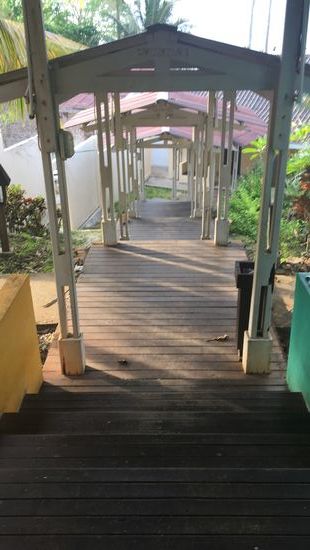 Der Weg zum Frühsport...Swimmingpool...