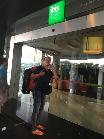 Am Hotel angekommen...Einchecken und ab unter die Dusche.