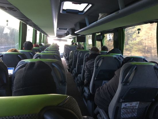 Letzte Etappe mit fast leeren Flixbus...