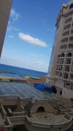 Die Aussicht von unserem Zimmer aufs Meer