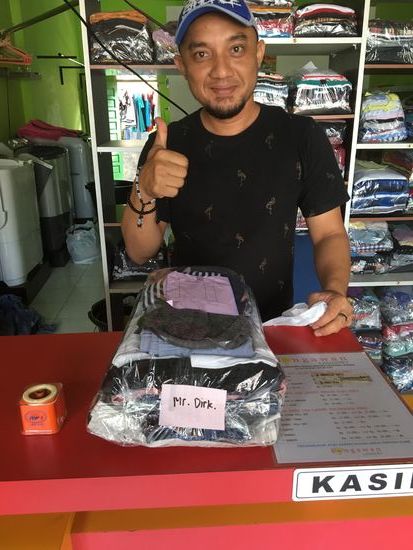 Platzsparend zusammengelegt..