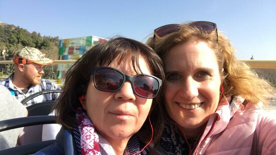 Zur selben Zeit machen Micha und Ines eine Sight- seeing Tour mit dem "Hop on and off" bus und schicken uns ein Bild