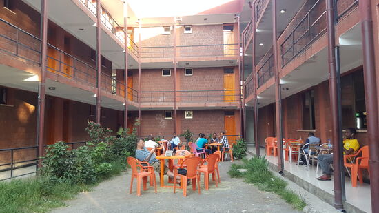 Innenhof unseres Hotels in Lalibela