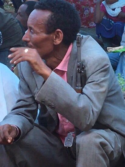 Auch hier taucht "Mann" bewaffnet auf...