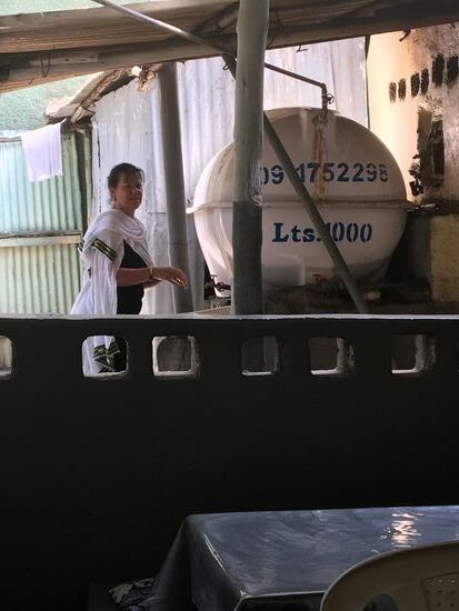 Da hinten ist erstmal Hände waschen angesagt...