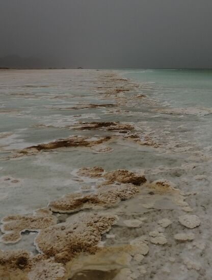 Der Assalsee bedeckt 54m2 und seine Wasseroberfläche liegt bei 154m unter dem Meeresspiegel und ist somit der tiefste Punkt Afrikas.
Er wird hauptsächlich aus unterirdischen Quellen gespeist