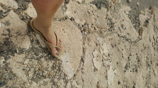 Mein erster Vulkan mit Flip-Flops—naja, war ja kein richtiger Anstieg...