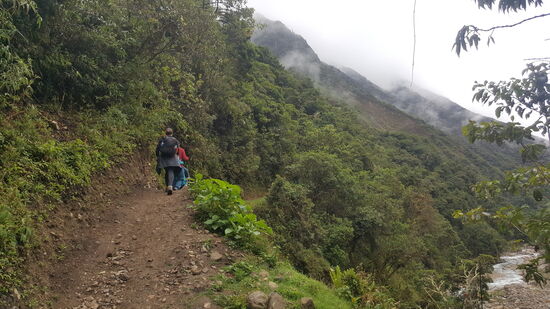 Dann gehts wieder bergauf und bergab—schon bald schmerzen meine Knie wieder
