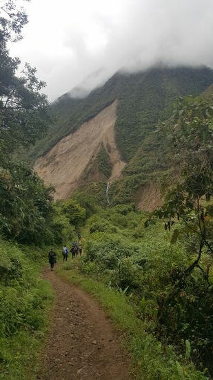 So einen schönen Weg haben wir eher selten—dann versuche ich auch jedes Mal wieder aufzuholen