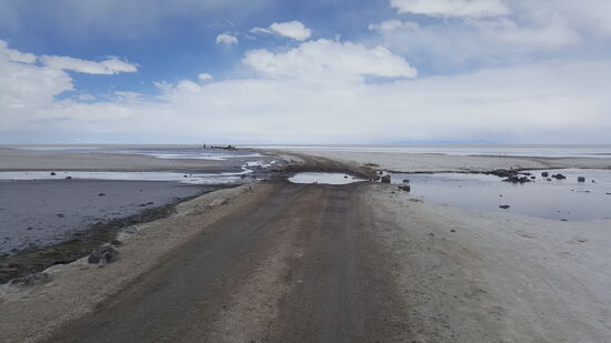 Ein Gemisch aus Schlamm und Salz