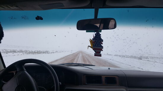 Erst leichter Schneefall...