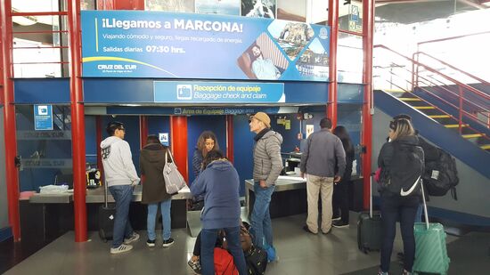 Es gibt eine Gepäckaufgabe...