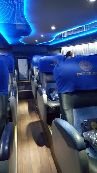 Die Luxusklasse, die wir uns gegönnt haben, ist im unteren Bereich und für sich abgeschlossen—ähnlich der Business-class im Flieger