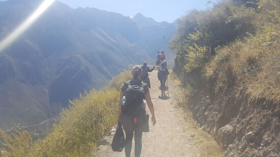 Anfangs geht es noch ganz gut und wir bleiben alle zusammen